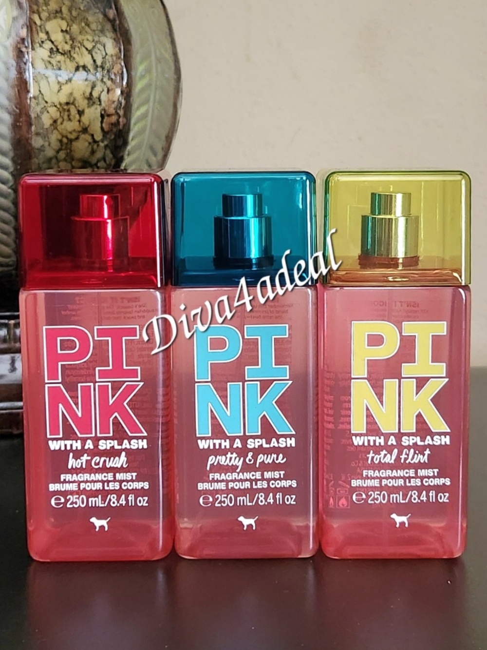 3X PINK WITH A SPLASH BRING BACK Collection 8.4 FL OZ Mist Spray Bundle